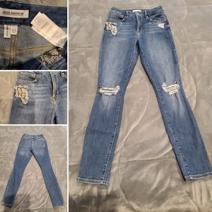 Good American - Snake Pattern Interior Jeans